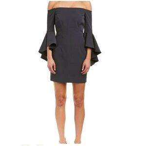 Milly Double Ruffle Bell Sleeve Selena Grey Dress